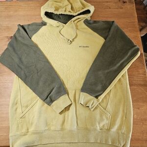 Columbia Vintage Long Sleeve Hoodie Sweatshirt Green Size XXL